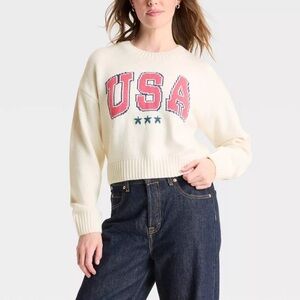 Grayson Threads Off-White USA Sweater